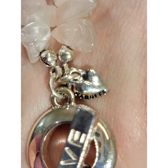 Carolee Pink Quartz Beaded 2-Strand Toggle Statement Bracelet Amore Love EUC - Picture 3 of 4